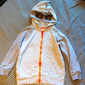 Kids Grey Heather Hoodie Zip Up